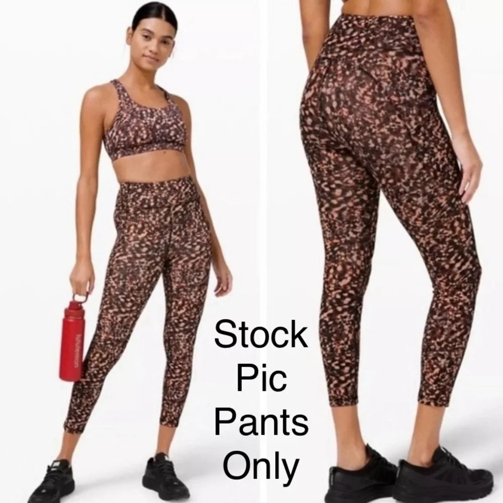 Lululemon Invigorate Hi-Rise Crop 23” Motion Flux Multi Size 8 Pockets Leggings